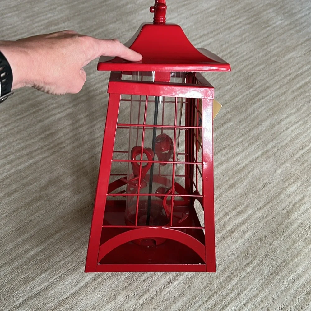 Hiatt Manufacturing Large Lighthouse Lantern Bird Feeder (50125) Red - Picture 9 of 16